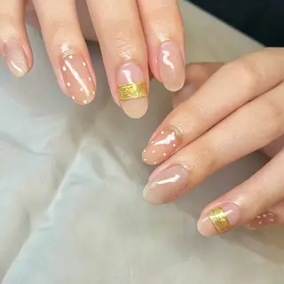 ミディアム カラー パーマ ヘアアレンジ メンズ キッズ ネイル マツエク・マツパ アイブロウ el. by Aoのネイルデザイン