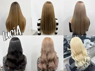 ロング カラー ヘアアレンジ エクステ¥5000 LuciAカラーのヘアスタイル