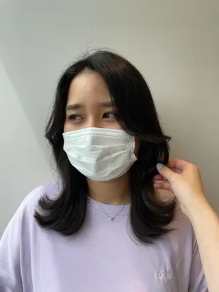 ミディアム ❤︎︎韓国ヘア❤︎︎ 𝑺𝒉𝒊𝒉𝒐のヘアスタイル