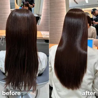 セミロング 圧倒的美髪ストレート ツダケイタロウのヘアスタイル
