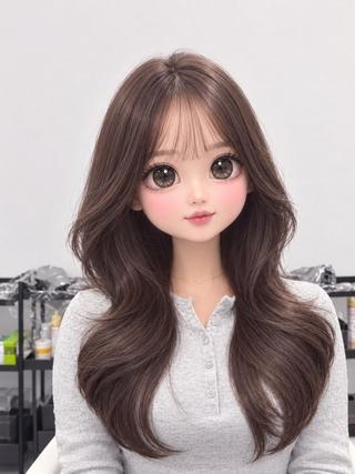 ロング カラー 韓国ガーリーヘア🎀 Sayaka🤍のヘアスタイル
