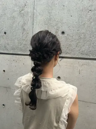 ヘアアレンジ お顔まわりカット たなかちなみ🦤♡のヘアスタイル