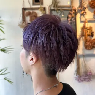 ショート カラー メンズ 💜推しインナー カラー/菊池柊真💜のヘアスタイル