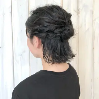ショート カラー ヘアアレンジ 原宿/韓国ボブ /くびれボブ/優希のヘアスタイル