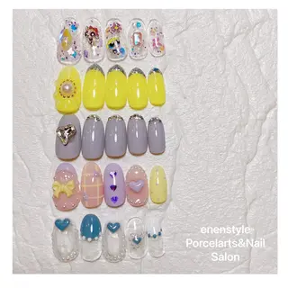 ミディアム ネイル 🐾enen style 🐾のネイルデザイン
