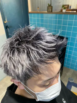 ショート 🟣メンズパーマ 川端 永遠🟣のヘアスタイル