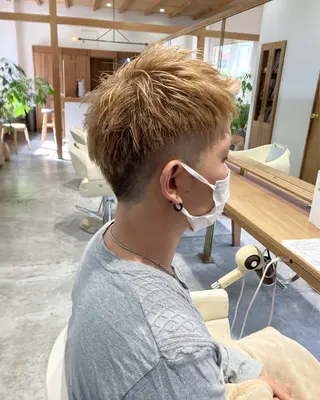 ショート メンズ 佐藤 悠生 メンズパーマ.カットのヘアスタイル