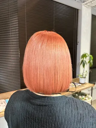 ミディアム ブリーチカラー🍓/ 艶カラー/かえ🤍のヘアスタイル