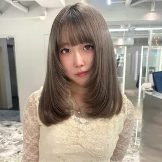 ミディアム カラー Haru/ブリーチ /ダブルカラーのヘアスタイル