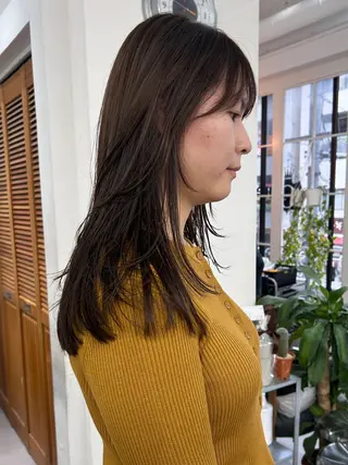 ロング カラー レイヤーボブ/ 艶カラー/サナ🌼のヘアスタイル