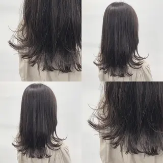 ミディアム カラー パーマ ヘアアレンジ メンズ キッズ ネイル マツエク・マツパ 上品＆韓国風 🥀海心🥀のヘアスタイル