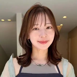 ミディアム カラー SAKI 新宿のヘアスタイル