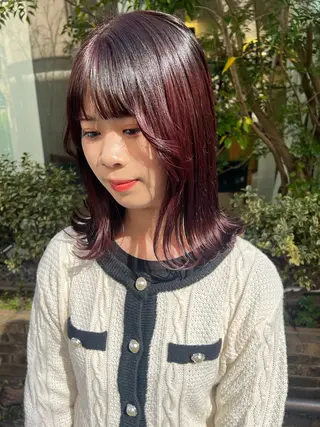 ミディアム ひがし のののヘアスタイル