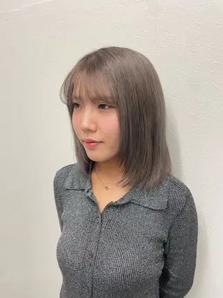 ミディアム カラー 色落ちまで盛れる 💟まなみのヘアスタイル