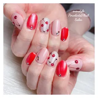 ミディアム ネイル 🐾enen style 🐾のネイルデザイン