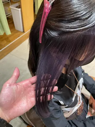 ミディアム 髪質改善韓国レイヤー カット内田智大のヘアスタイル