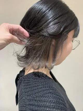 ミディアム カラー パーマ ヘアアレンジ 縮毛矯正/美髪 髪質改善/石田幸輔のヘアスタイル