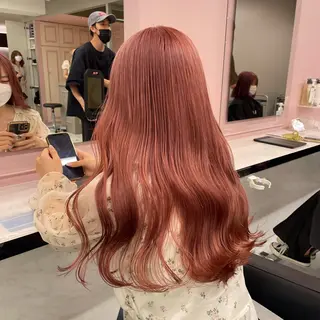 ロング カラー ヘアアレンジ ピンク・ベージュ🩰 カラー🫧とらのヘアスタイル