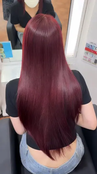 ロング カラー 🍒暖色🍒ブリーチ なしカラー/たくみ。のヘアスタイル