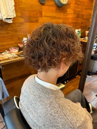 ショート パーマ メンズ 三宮メンズカット ヨシイッキのヘアスタイル