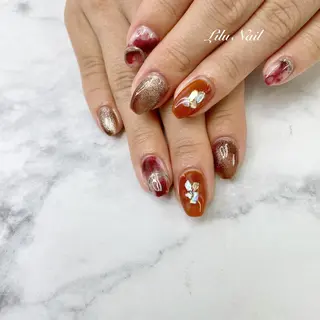 ネイル モチの良さ◉ フィルインネイル♡のネイルデザイン