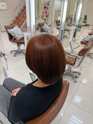 ショート ここな/暖色カラー 🧡束感マツエク🌼のヘアスタイル