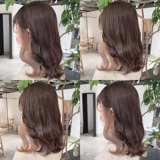 ミディアム カラー 渋谷:インナーカラー /🍒エリカ🍒のヘアスタイル