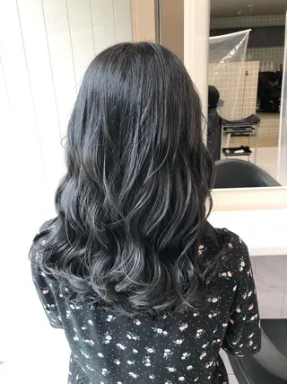 セミロング カラー パーマ ヘアアレンジ メンズ キッズ ネイル マツエク・マツパ 上品＆韓国風 🥀海心🥀のヘアスタイル