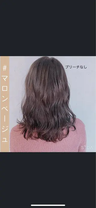 セミロング カラー 前髪顔周りカット 沼田 拓斗のヘアスタイル