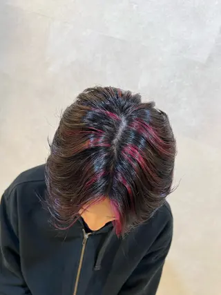 カラー メンズ 郡山駅前メンズ特化 岩﨑大翼のヘアスタイル