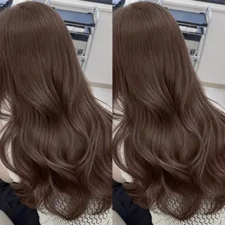ロング 簡単ワンカールレイ ヤーカット清水隆央のヘアスタイル