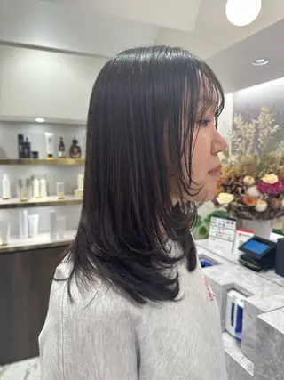 ロング パーマ 韓国レイヤー✨ yasuko銀座のヘアスタイル
