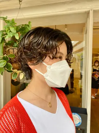 ショート パーマ ショート/ボブ/ パーマ/TOMOMIのヘアスタイル