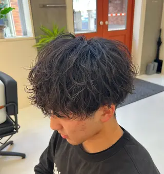 パーマ メンズ 滝沢 智希のヘアスタイル