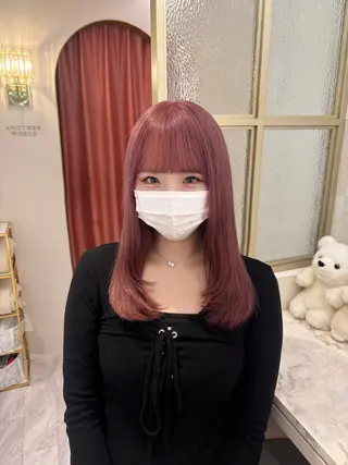 ミディアム 桃瀬 綾音 カラー/縮毛募集中♡のヘアスタイル