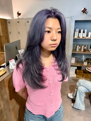ロング カラー 色気レイヤー& ショートはお任せ🌟のヘアスタイル