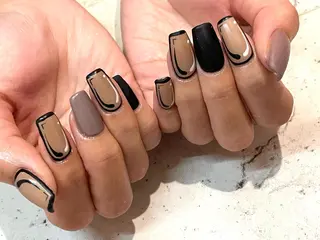ネイル 韓国/ワンホン/長さ 出しつけ放題🎀のネイルデザイン