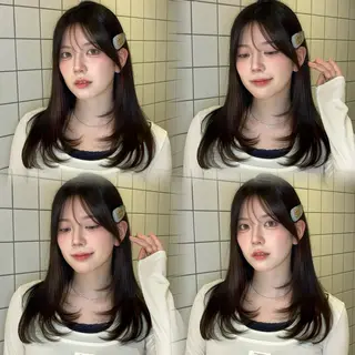 ロング カラー ヘアアレンジ 韓国ヘア/ レイヤー/Rumiのヘアスタイル