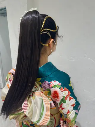 ロング ヘアアレンジ 🐩透明感ミルクティ ーピンクニイナ🐩のヘアスタイル