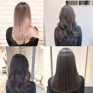 セミロング カラー 髪質改善.縮毛矯正 ×韓国ヘアyukiのヘアスタイル