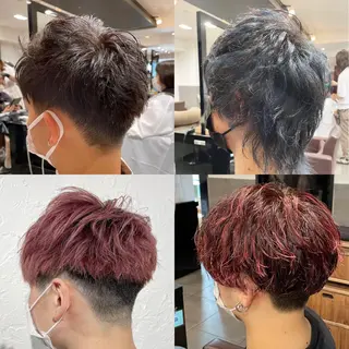 ショート カラー パーマ ヘアアレンジ メンズ 新宿御苑前/ボブ 髪質改善Ryuseiのヘアスタイル