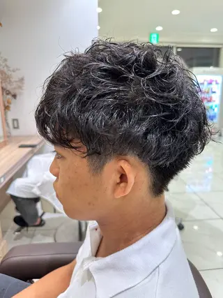 ショート パーマ メンズ タッセルボブ× 美髪・髪質改善のヘアスタイル