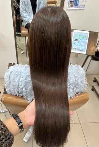 セミロング カラー 頭皮×髪質改善 透明感カラー💎中村のヘアスタイル
