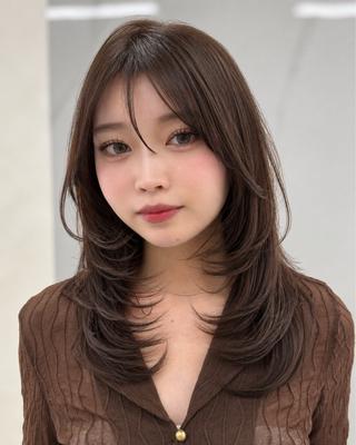 セミロング 新宿/レイヤー/ 縮毛矯正/佐藤巧己のヘアスタイル