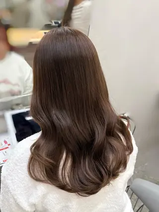 ロング カラー ヘアアレンジ レイヤー/顔周り/ 透明感カラー/ななのヘアスタイル