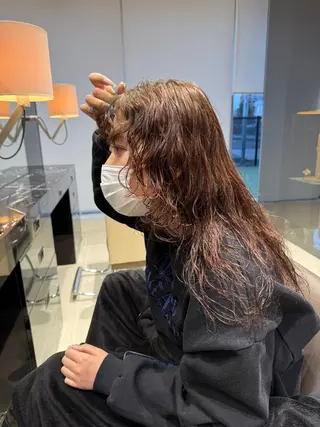 ミディアム パーマ 加藤 李奈のマツエク・マツパデザイン