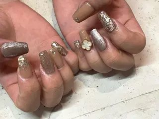 ネイル 韓国/ワンホン/長さ 出しつけ放題🎀のネイルデザイン
