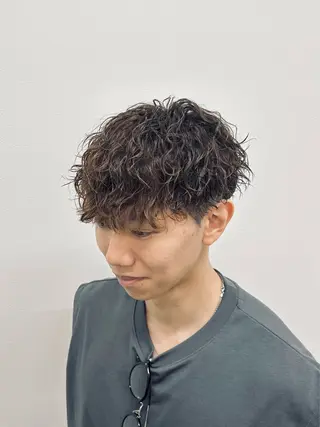 ミディアム パーマ メンズ 🏁メンズパーマ/ RYOYAのヘアスタイル