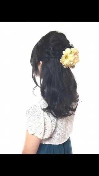 ヘアアレンジ 小林　ローズパープル カット＆カラー美容室のヘアスタイル