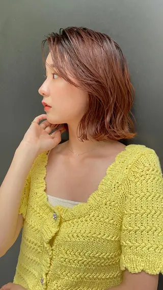 ミディアム カラー ヘアアレンジ マツエク・マツパ JILL ユキのヘアスタイル